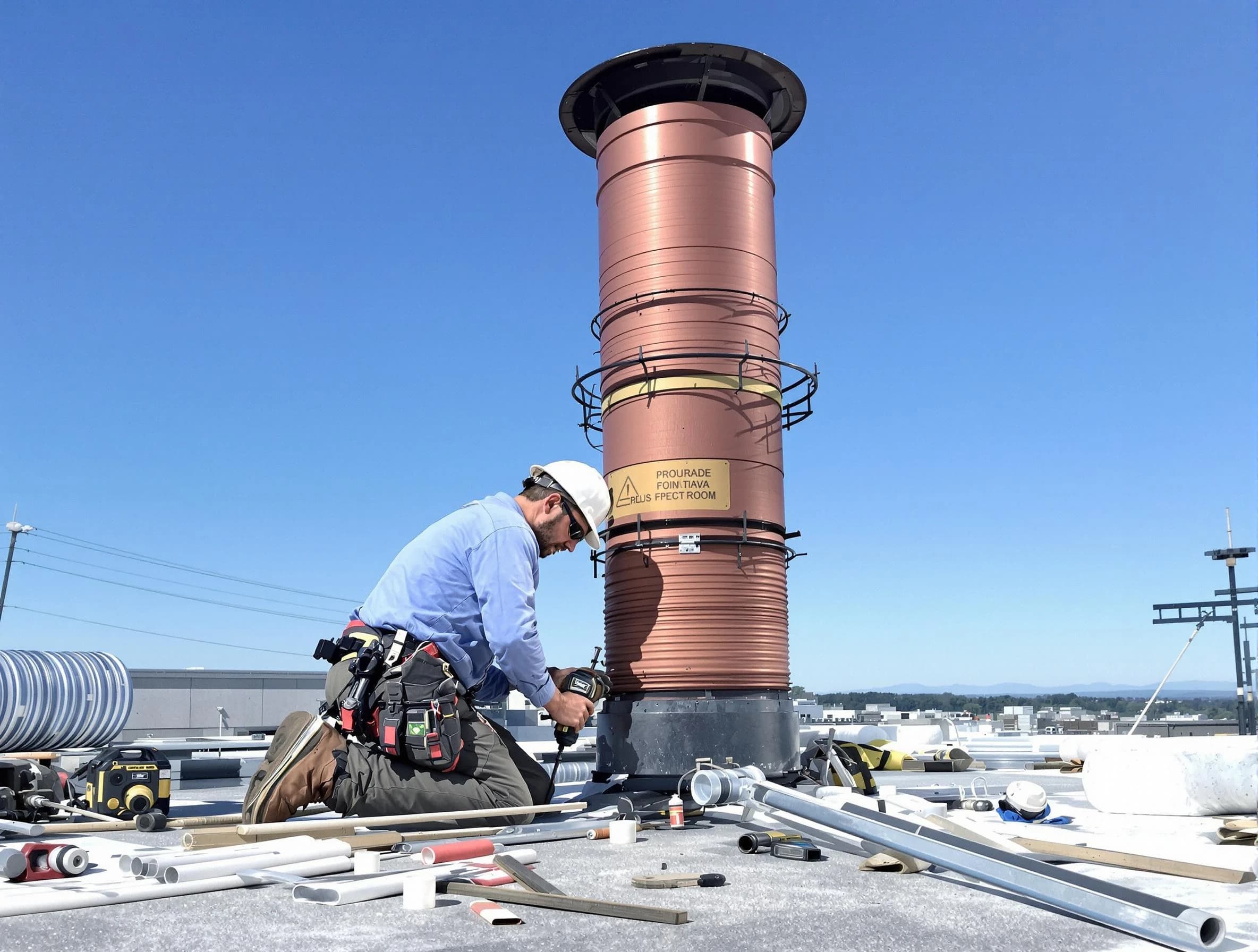 Installed chimney liner by Summit Park Chimney Sweep in Summit Park, UT