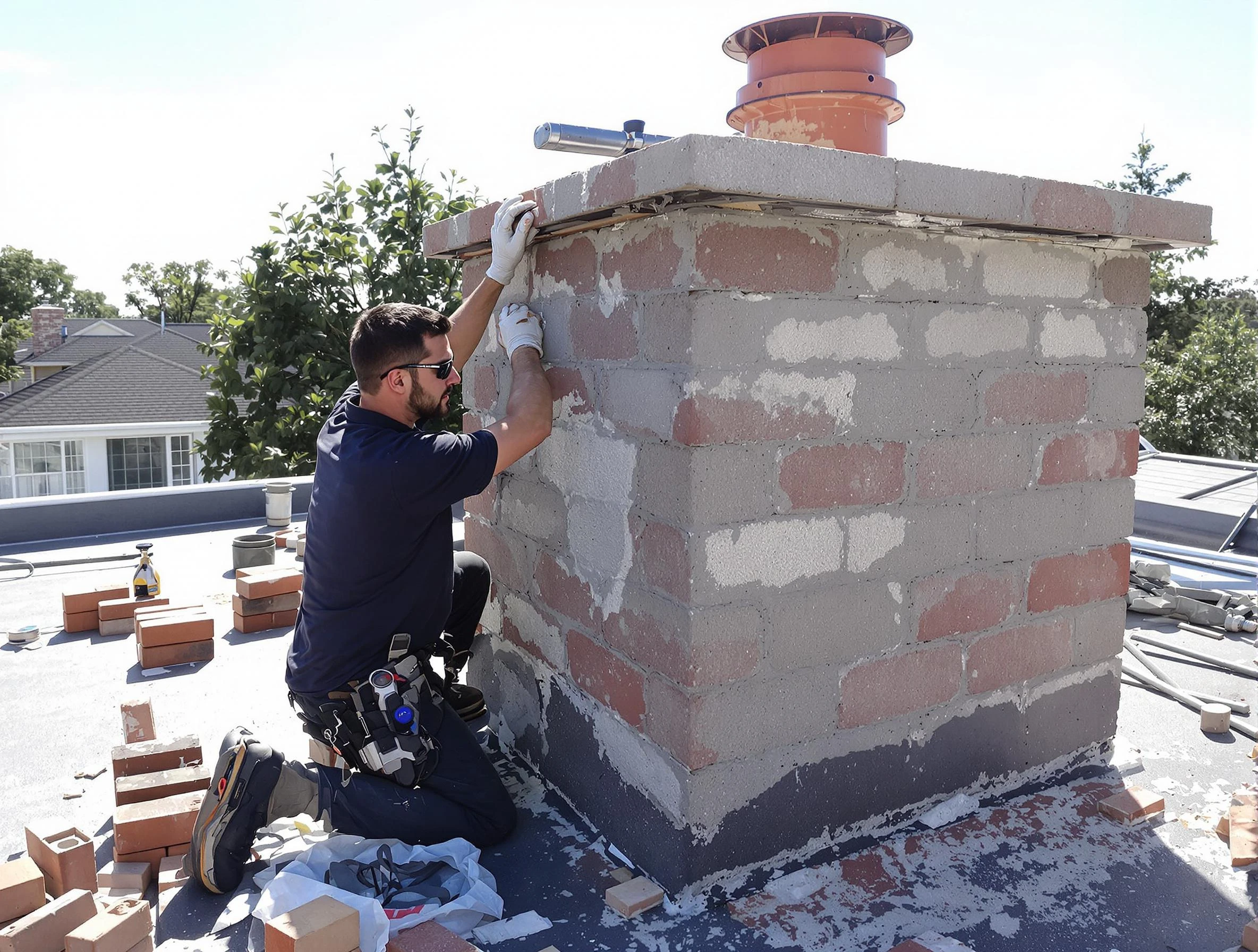 Advanced chimney repair process by Summit Park Chimney Sweep in Summit Park, UT