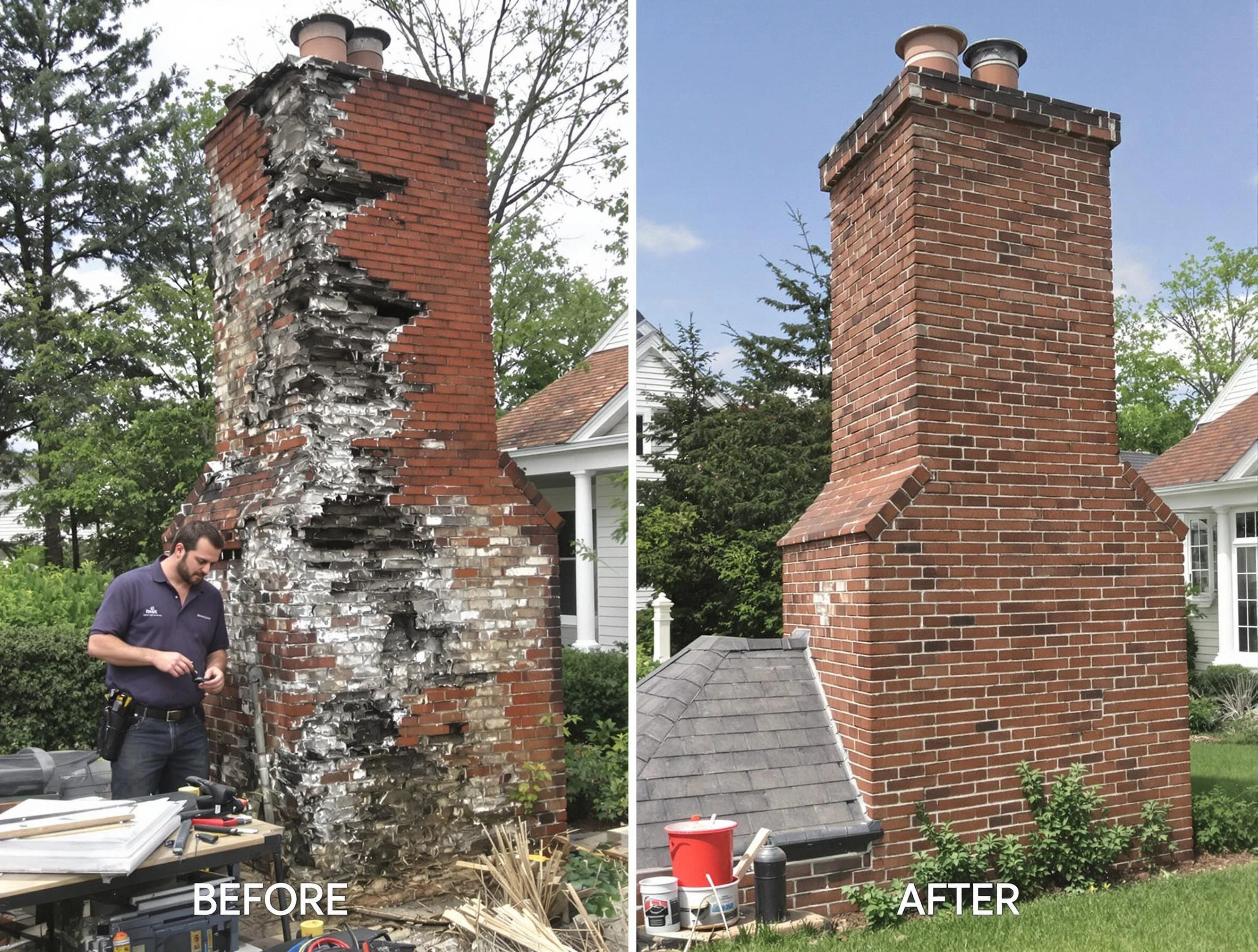 Summit Park Chimney Sweep performing a full chimney restoration in Summit Park, UT