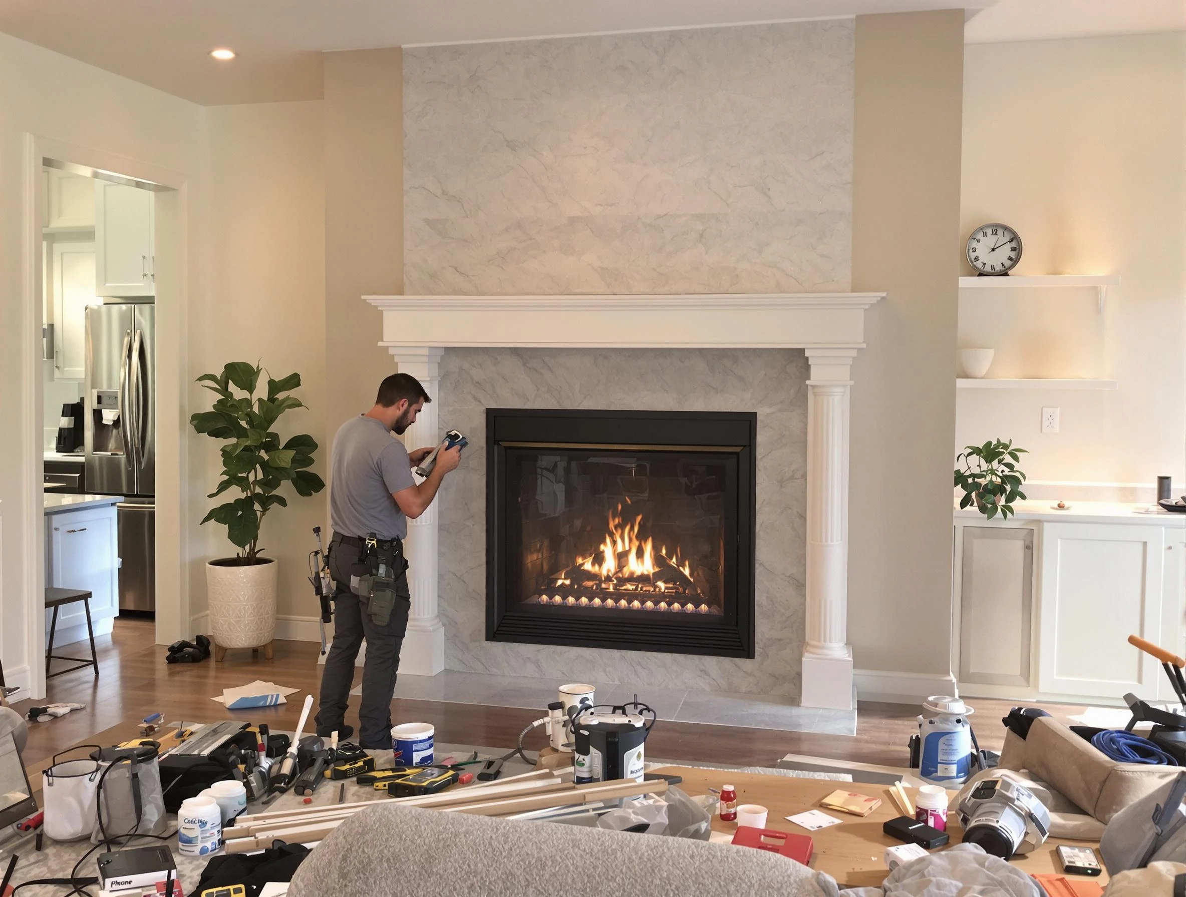 Newly installed fireplace by Summit Park Chimney Sweep in Summit Park, UT